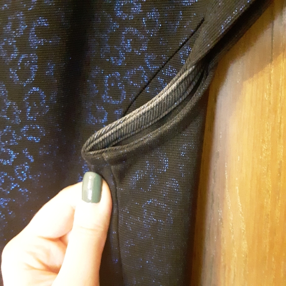 Snap blue black leopard print party dress - Picture 4 of 6